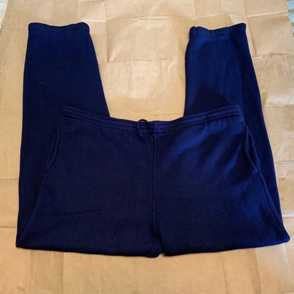 SPALDING Athletic Apparel Vtg 80s  Mens Size Large sweats Warmup pants  Navy